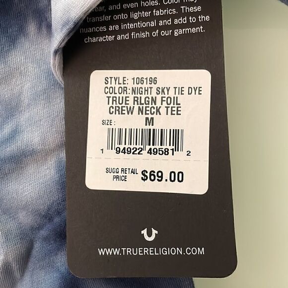 True Religion NWT t-shirt night sky tie die - Picture 5 of 8